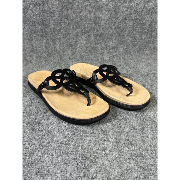 Soul Naturalizer Janice Women's 9M Black Sandals Cutout Design Cushioned Footbed - Picture 5 of 16
